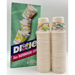 Dixie 3 oz Cups Bathroom Watercolors 141 Count Abstract Design Paper Partial Box